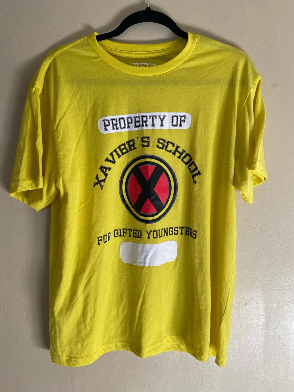 Marvel Men's Xavier's School Yellow Graphic Tee